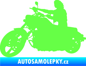 Samolepka Motorka 050 levá Fluorescentní zelená