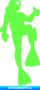 Samolepka Potápěč 001 pravá Fluorescentní zelená