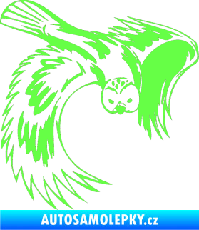 Samolepka Predators 085 pravá sova Fluorescentní zelená