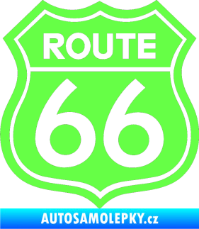 Samolepka Route 66 - jedna barva Fluorescentní zelená