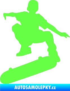 Samolepka Skateboard 004 levá Fluorescentní zelená