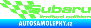 Samolepka Subaru limited edition levá Fluorescentní zelená