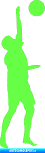 Samolepka Voleybal 002 pravá Fluorescentní zelená