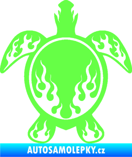 Samolepka Želva 008 Fluorescentní zelená