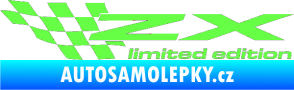 Samolepka ZX limited edition levá Fluorescentní zelená