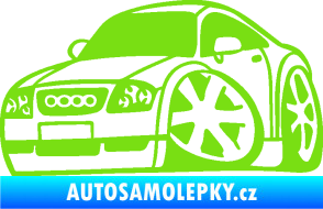 Samolepka Audi TT karikatura levá zelená kawasaki