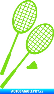 Samolepka Badminton rakety pravá zelená kawasaki