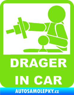 Samolepka Drager in car 004 zelená kawasaki