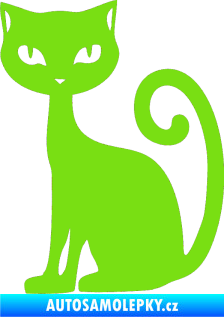 Samolepka Kočka 009 levá zelená kawasaki
