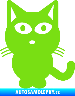 Samolepka Kočka 034 levá zelená kawasaki