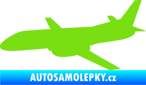 Samolepka Letadlo 004 levá zelená kawasaki