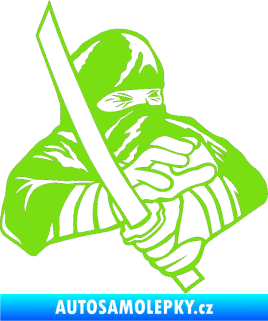 Samolepka Ninja silueta pravá zelená kawasaki