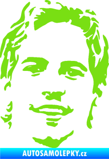 Samolepka Paul Walker 008 pravá obličej zelená kawasaki