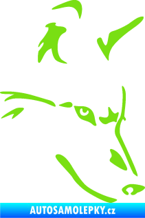 Samolepka Pes 159 pravá vlk zelená kawasaki