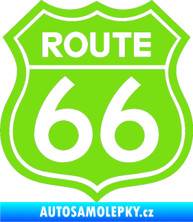 Samolepka Route 66 - jedna barva zelená kawasaki