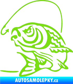 Samolepka Ryba s návnadou 002 levá zelená kawasaki