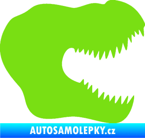 Samolepka Tyrannosaurus Rex lebka 001 pravá zelená kawasaki