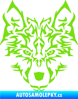 Samolepka Vlk 005 zelená kawasaki
