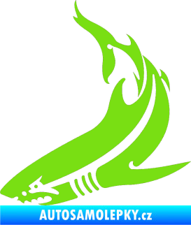 Samolepka Žralok 005 levá zelená kawasaki