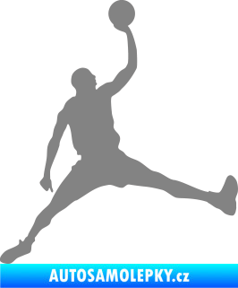 Samolepka Basketbal 016 pravá šedá