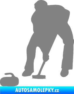 Samolepka Curling 001 levá šedá