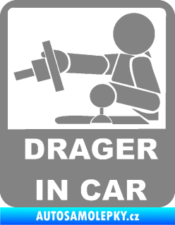 Samolepka Drager in car 004 šedá
