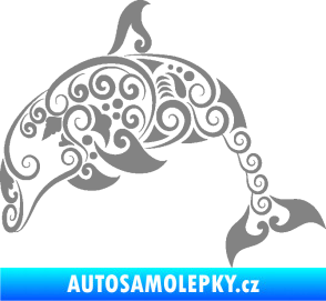 Samolepka Interiér 015 levá delfín šedá