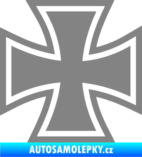 Samolepka Maltézský kříž 001 šedá