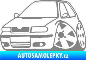 Samolepka Škoda Felicia karikatura levá šedá