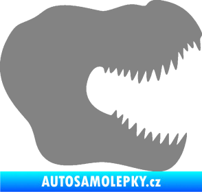 Samolepka Tyrannosaurus Rex lebka 001 pravá šedá
