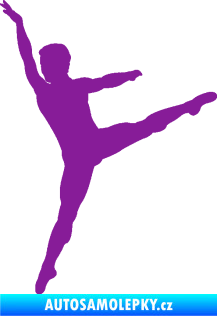 Samolepka Balet tanečník 001 levá fialová