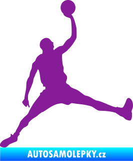 Samolepka Basketbal 016 pravá fialová