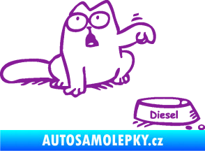 Samolepka Dolej diesel - pravá fialová