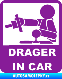 Samolepka Drager in car 004 fialová