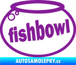 Samolepka Fishbowl akvárium fialová