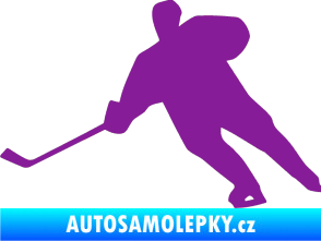 Samolepka Hokejista 014 levá fialová