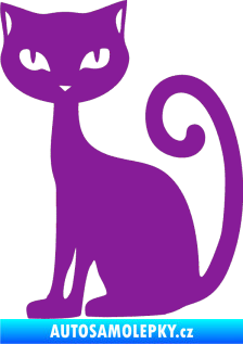 Samolepka Kočka 009 levá fialová