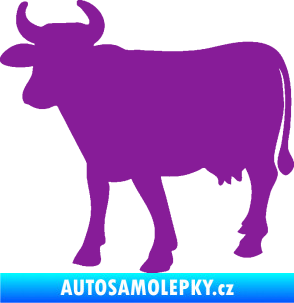 Samolepka Kráva 002 levá fialová