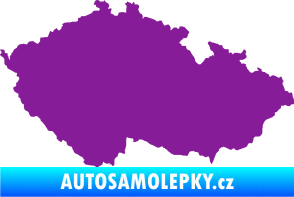 Samolepka Mapa České republiky 001  fialová