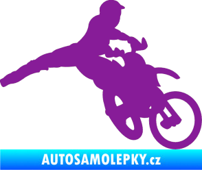 Samolepka Motorka 030 pravá motokros fialová