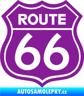Samolepka Route 66 - jedna barva fialová