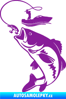 Samolepka Rybář 019 levá fialová