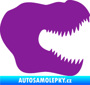 Samolepka Tyrannosaurus Rex lebka 001 pravá fialová