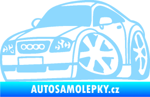 Samolepka Audi TT karikatura levá světle modrá