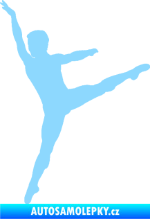 Samolepka Balet tanečník 001 levá světle modrá