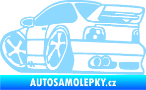 Samolepka BMW e46 karikatura levá světle modrá