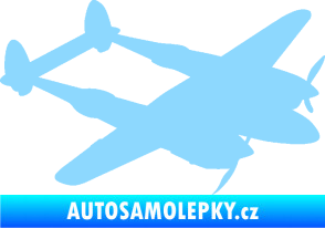 Samolepka Bombardovací letoun Lockheed  P38 lighting pravá světle modrá