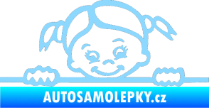 Samolepka Dítě v autě 030 pravá malá slečna hlavička světle modrá