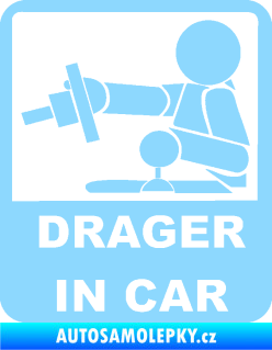 Samolepka Drager in car 004 světle modrá