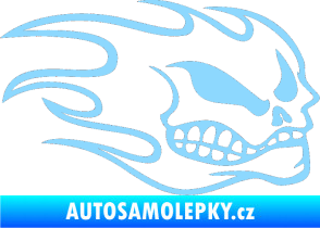 Samolepka Head - lebka- pravá světle modrá